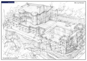 Architettura » Progettazione esterni di villa antica in costa azzurra